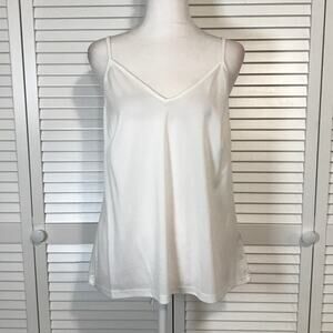 Zac & Rachel 90s-Inspired Minimalist White Camisole Tank Top Woman 1X